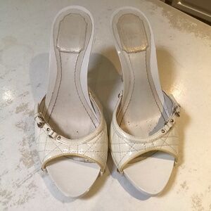 Dior white mules